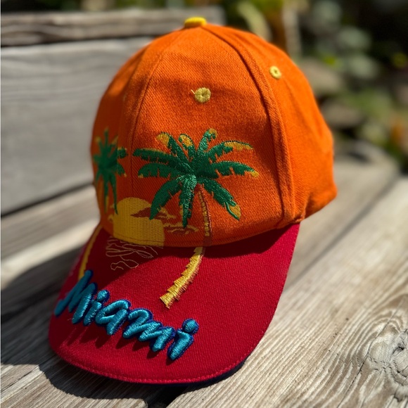 Unique & Colorful Embroidered Miami Hat - Picture 3 of 6